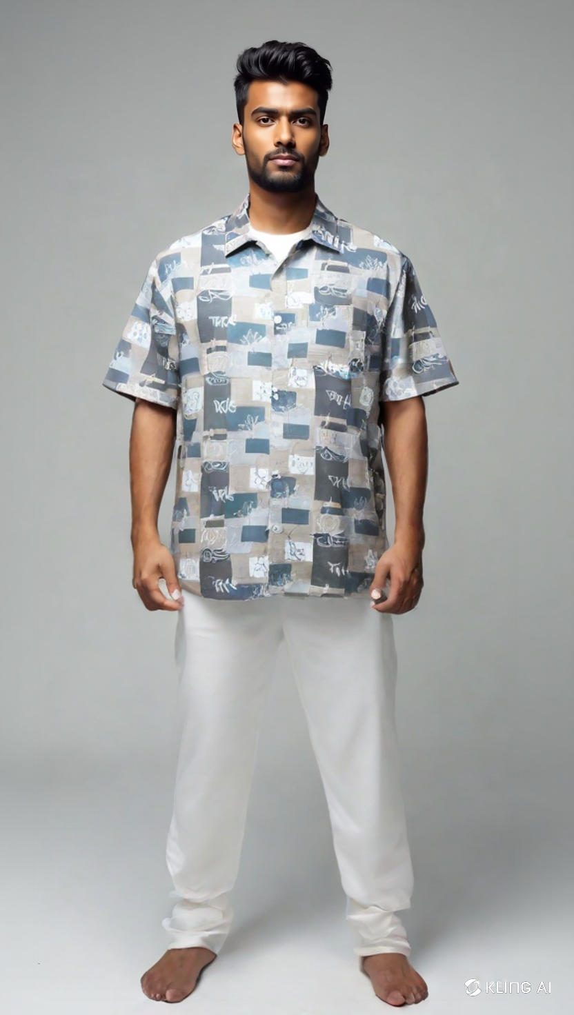 Men’s Casual Printed Short Sleeve Shirt