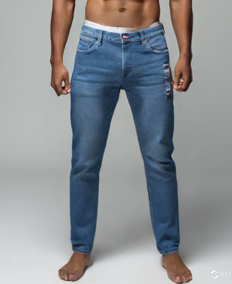 Tommy Hilfiger Blue Denim Jeans – Back Pocket Logo Detail